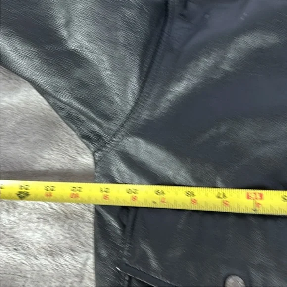 Roundtree & Yorke bomber aviator Black Leather jacket Sz S - Picture 7 of 11